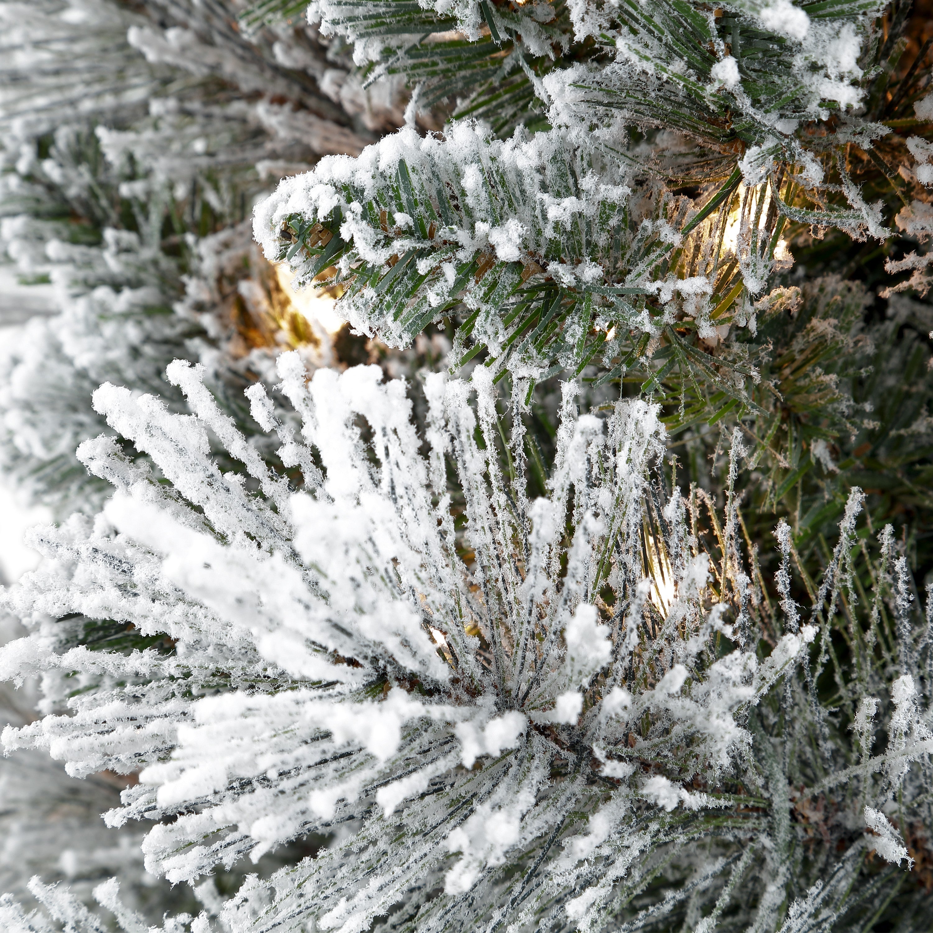 4.5ft Pre-Lit Flocked Portland Pine Pencil Christmas Tree